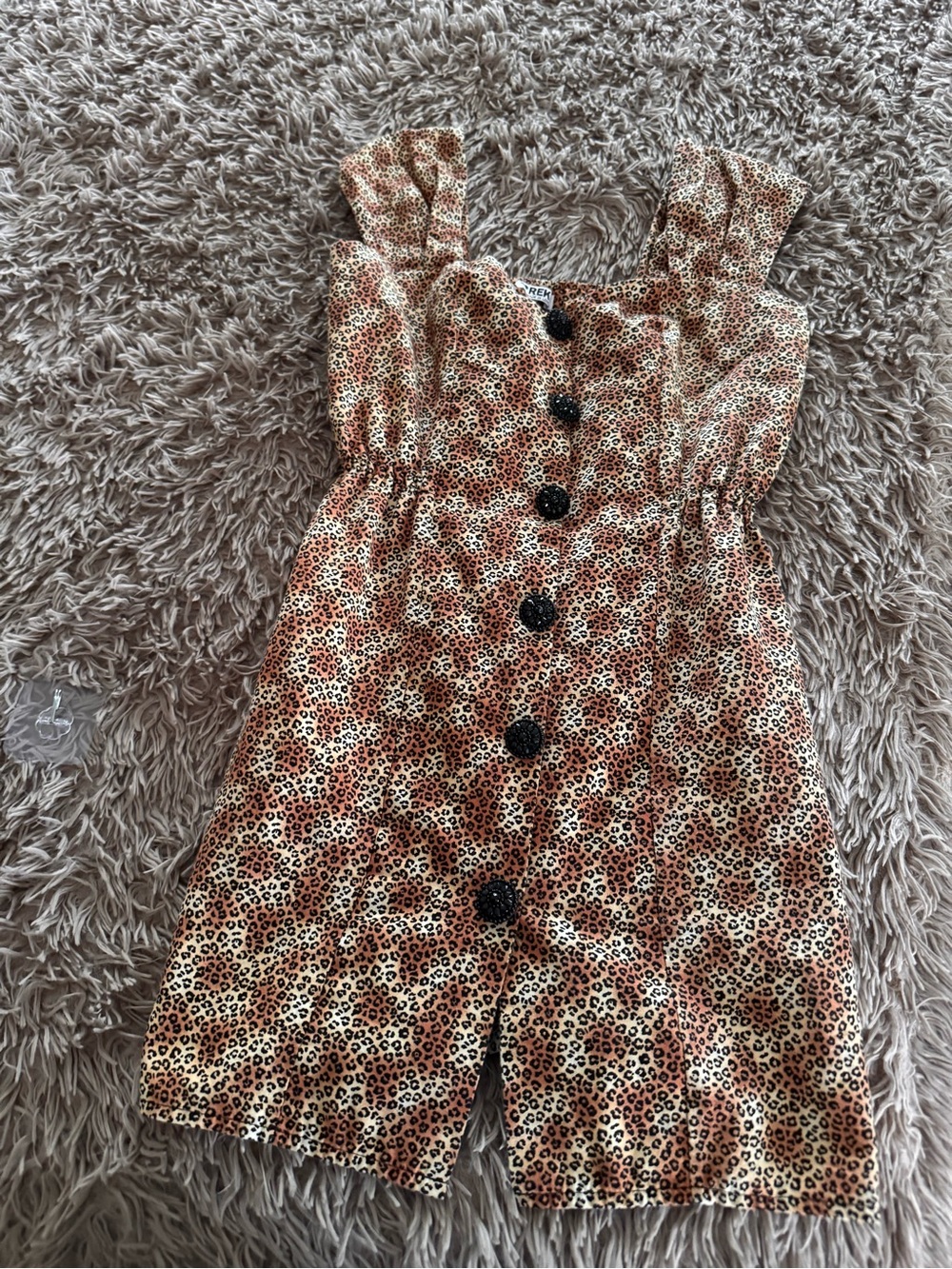 Leopard Print Button-Front Minidress